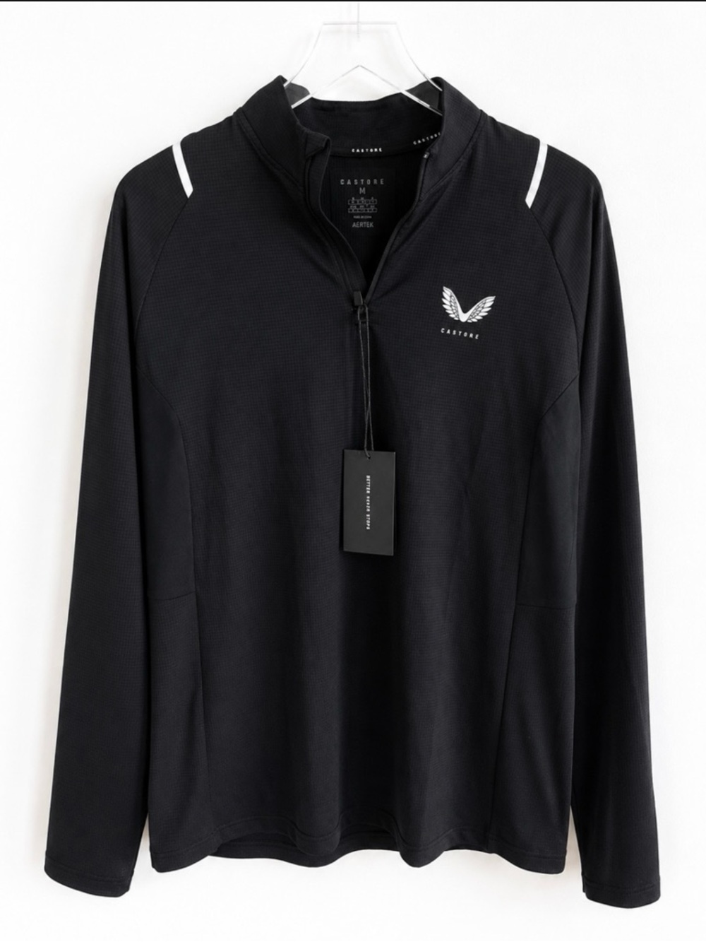 Castore Aertek 1/4 Zip Performance Top NWT Black Men’s Athletic Pullover, M
